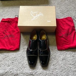 Christian Louboutin Slip-on Dress Shoes with Gold Plated lining